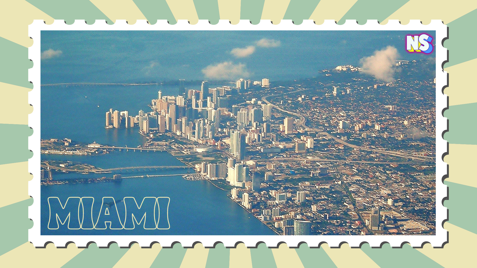 Postcard - It's Great to be in Miami! - Miami, Florida